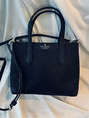 kate spade New York Black Glitter Tote